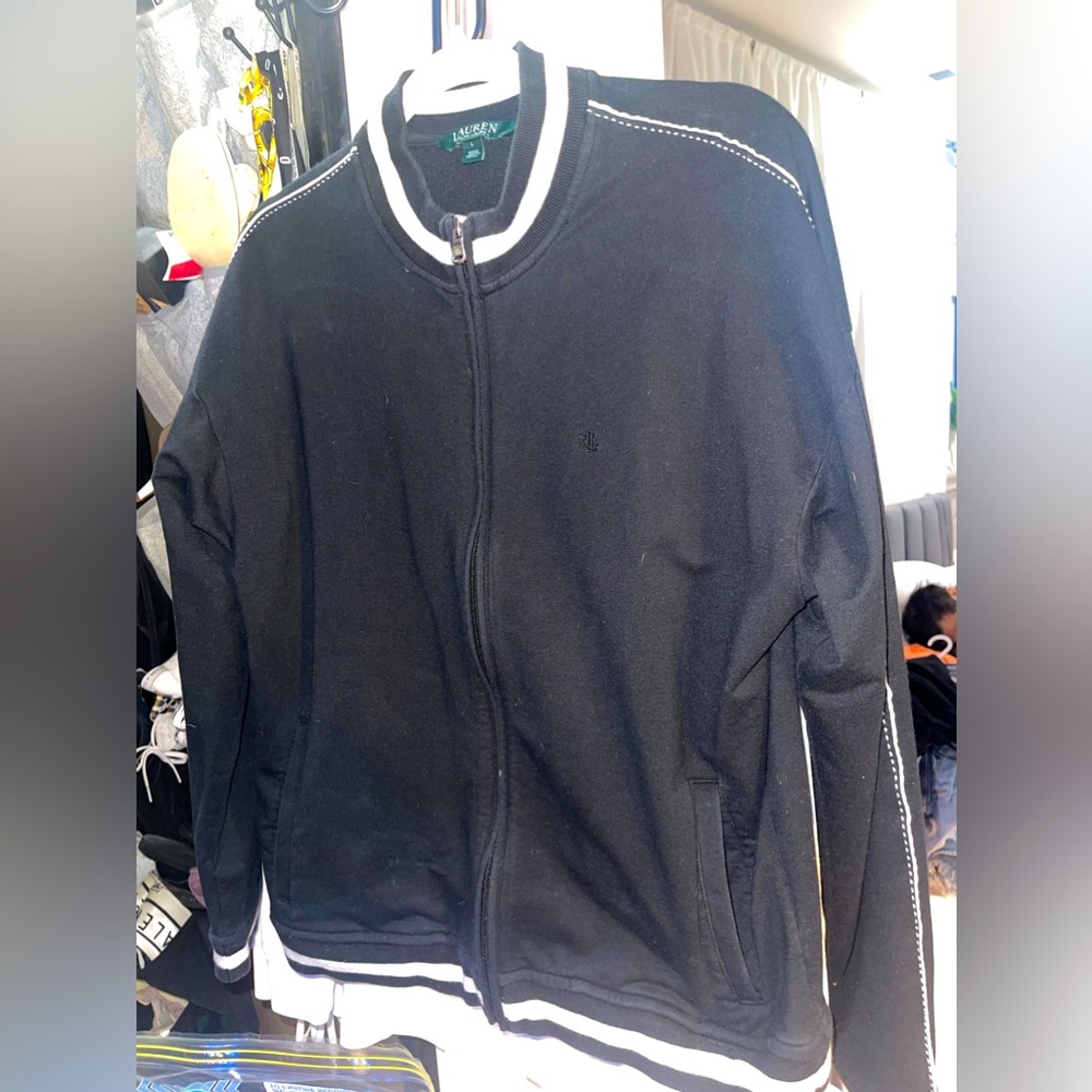 Ralph Lauren Zip-Up Black Sweater Women’s Size L